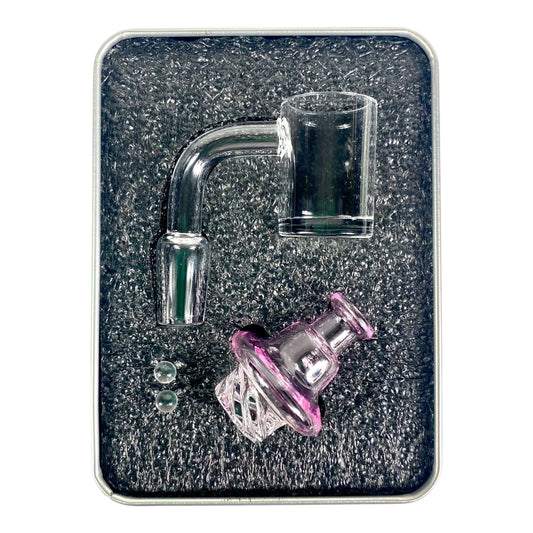 14 mm Dab Kit Quartz Banger with Vortex Carp Cap and Pearls - product image 2