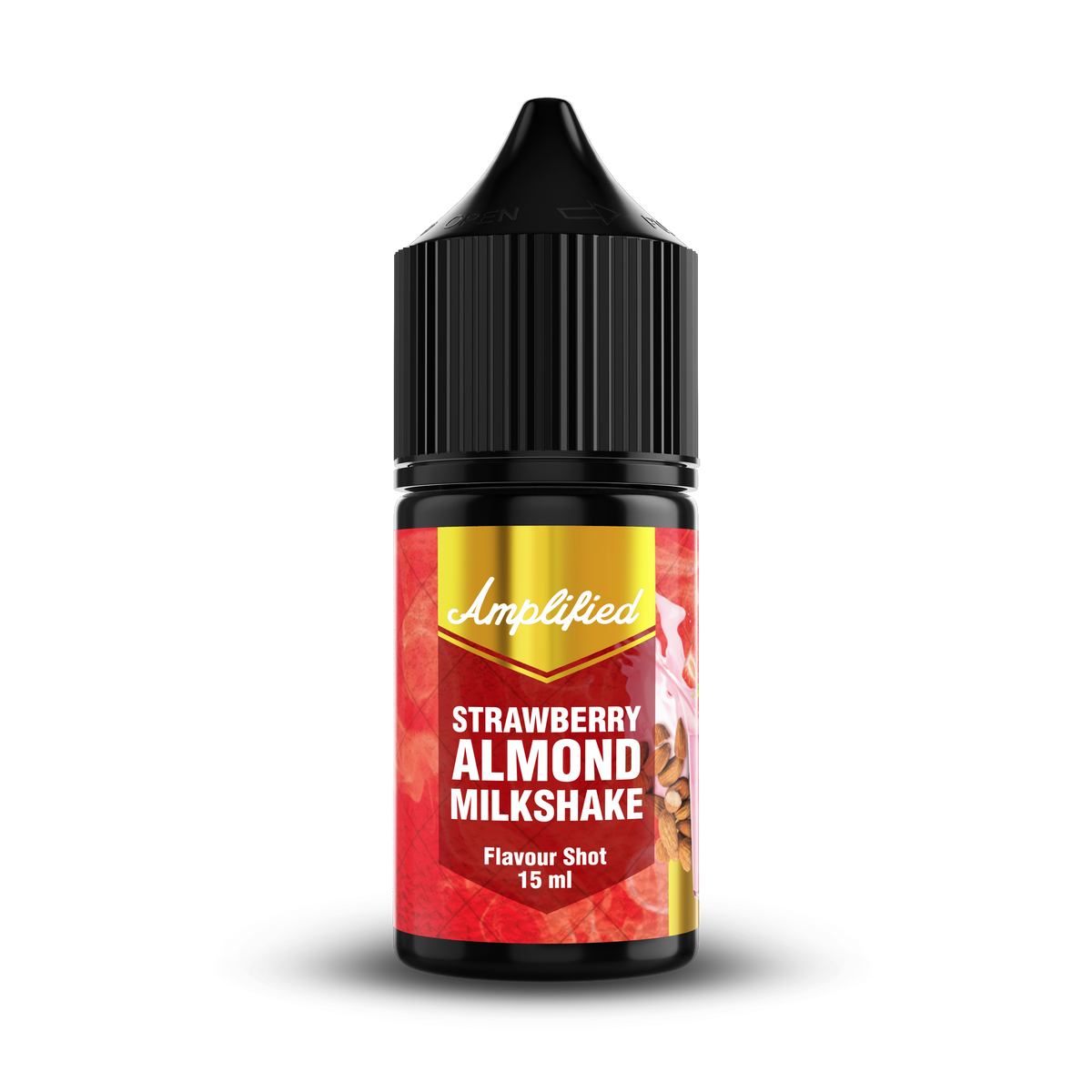 Amplified - Strawberry Almond Milkshake - Longfill Flavour Shot (15 ml) - product image